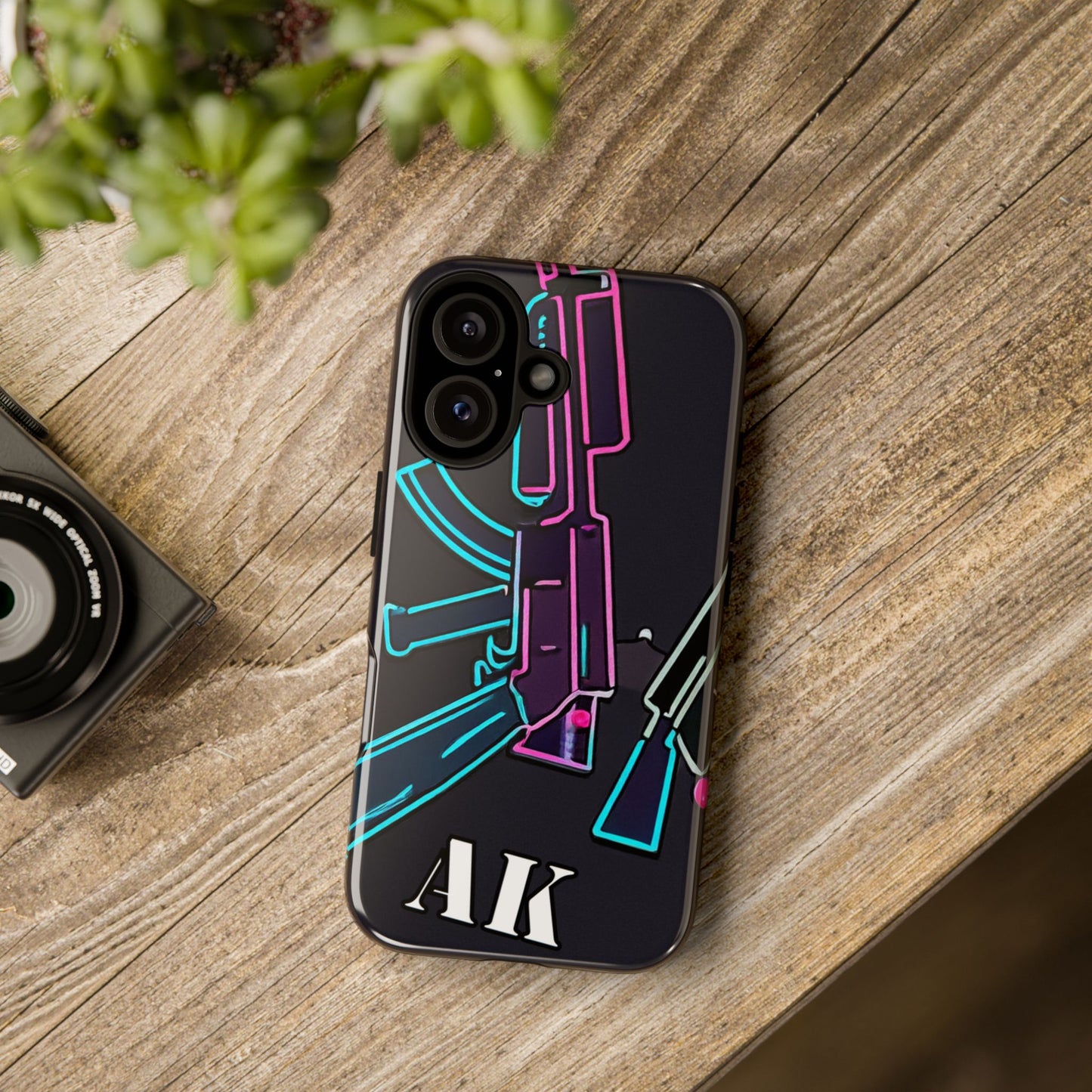 Neon AK-47 Iphone 16 Case 3 Entries