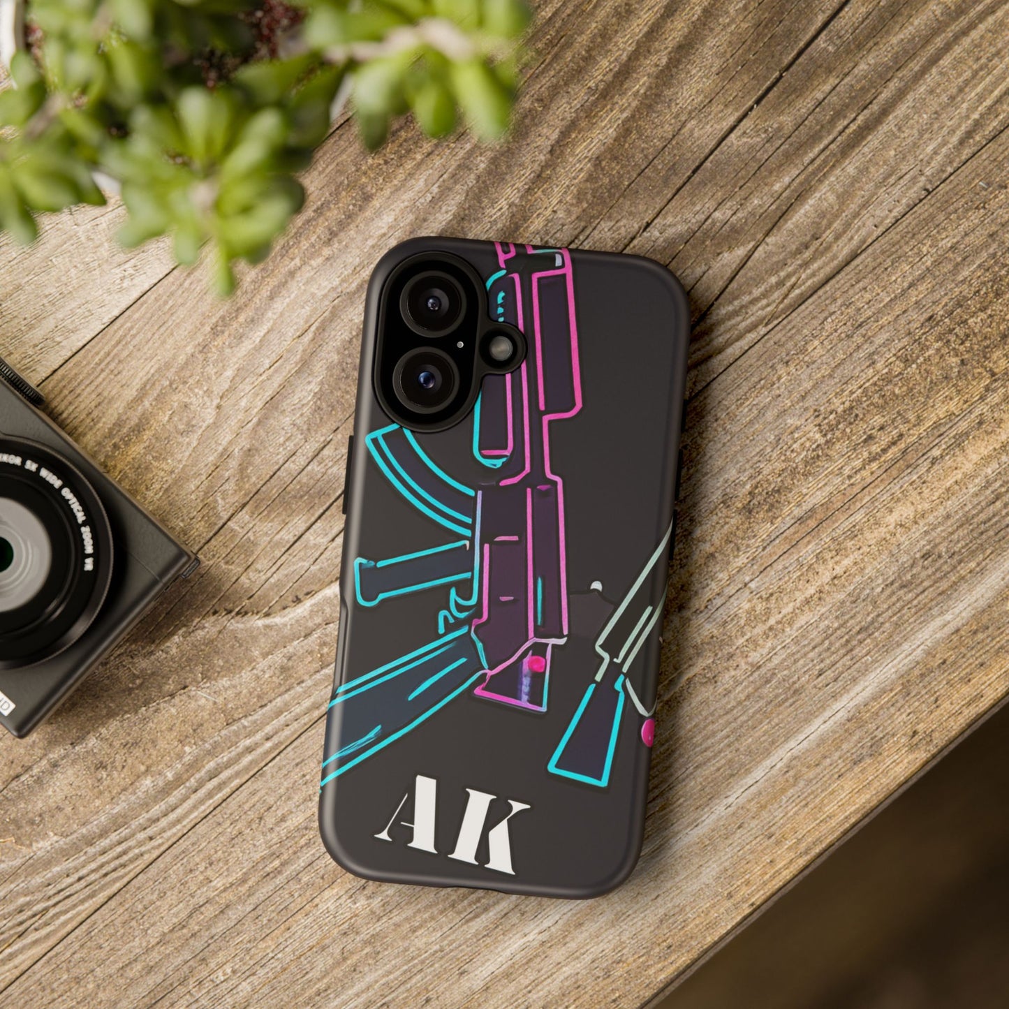 Neon AK-47 Iphone 16 Case 3 Entries